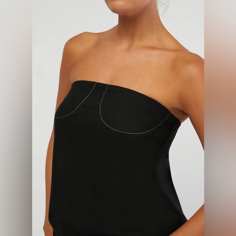 NWT WeWoreWhat Black Strapless Top